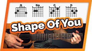 Shape of You Guitar Tutorial Ed Sheeran Easy Chords Guitar Lesson [upl. by Nov]