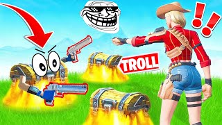 WIR TROLLEN unseren FREUND in SNIPER vs HIDER fortnite [upl. by Atinar411]