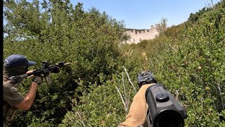 Sneaking around the enemy team on Castle Giant Paintball and Airsoft [upl. by Sebbie]