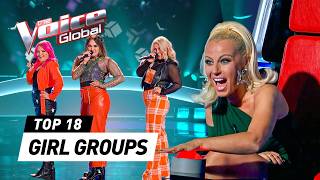 MINDBLOWING GIRL GROUPS in the Blind Auditions on The Voice [upl. by Ahtis]