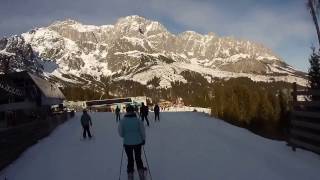 Hochkönig Mühlbach Piste1 Schneebergabfahrt  Talabfahrt Piste 1a Familienabfahrt [upl. by Iak]