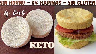 PAN KETO Súper FACIL en 1 MINUTO😱  Sin Gluten  Sin Harinas  Sólo 3 INGREDIENTES [upl. by Maxey349]