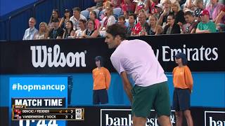 Switzerland v USA mixed doubles highlights RR  Mastercard Hopman Cup 2018 [upl. by Jerad]