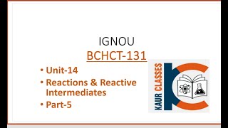 IGNOU BCHCT131 Lecture part 5 [upl. by Nodnahs]