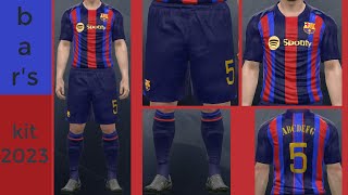 كيفية صناعة طقم برشلونة لموسم 2023 في بيس 17How to make Barcelonas kit 2023 in PES 17 [upl. by Sibbie]