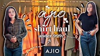 Ajio Shirts Haul🌸  Trendy TryOn Haul  Kajal Mehra [upl. by Acacia]