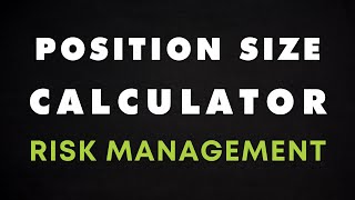 How To Use Position Size Calculator For Sizing Your Trade [upl. by Mclyman464]