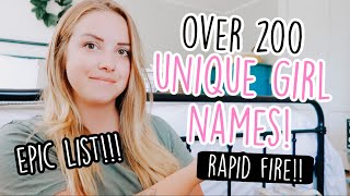 OVER 200 UNIQUE BABY GIRL NAMES EPIC RAPID FIRE [upl. by Teddman]