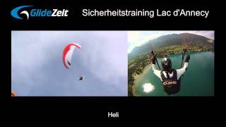 Sackflug  Heli Manövervideo Gleitschirm Sicherheitstraining Lac dAnnecy [upl. by Charlene]