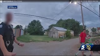 Body camera video shows Watonga man slammed to the ground by police during morning walk with son [upl. by Trici145]