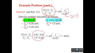 Example NonSteady State Diffusion [upl. by Enutrof]