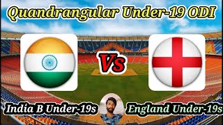 India B Under19s v England Under19s  Match 2  Quandrangular Under19 Series in India [upl. by Afatsom516]