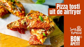 pizza tosti uit de airfryer [upl. by Ecirtap]