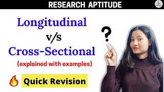 Longitudinal vs CrossSectional Study  RESEARCH APTITUDE  UGC NET 2022 [upl. by Ikoek565]