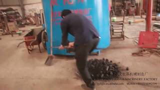 Bamboo Coconut shell Natural Wood Charcoal Making Machine Carbonizer [upl. by Ellednahc]