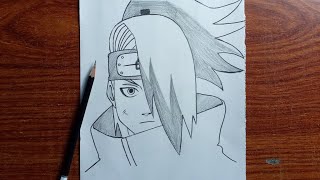 how to draw Deidara from naruto stepbystep  Easy anime drawing [upl. by Blanchard]