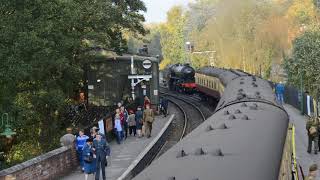 Pickering Station Steam Train [upl. by Nnaynaffit566]