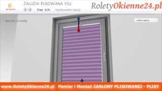 PLISA Zasłona Plisowana Pomiar i Montaż Plisy RoletyOkienne24 pl [upl. by Allenad]