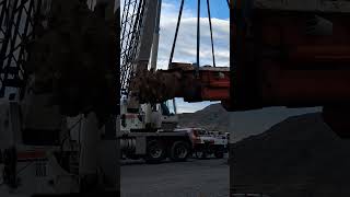 Unloading 3rd Sandvik Roadheader Cutter Head and Boom [upl. by Underwood]