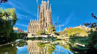 A Drone flight over La Sagrada Familia April 2024 [upl. by Figueroa]