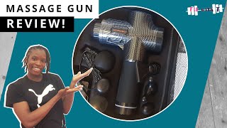 HOPOSO Percussion MASSAGE GUN Unboxing amp Review  Recovery  Relaxation  FIT WITH T [upl. by Leahcimauhsoj]