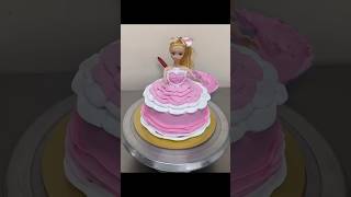 Barbie doll cake pink colourcakevideoshortvideotrendingviralvideoshortsvideoshortsfeedforyou [upl. by Gibby]