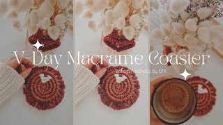 Macrame Heart  Macrame heart shaped coaster  Macrame coaster [upl. by Serrano]