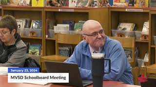 Missisquoi Valley School District Board Meeting  01232024 [upl. by Nahum]