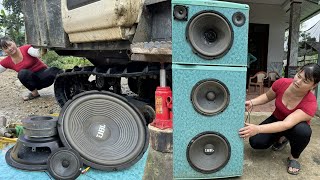 Make Technology The Worlds Biggest Speaker System REPAIR SHAFT KUBOTA Rice Threshing Machine Chain [upl. by Faria]