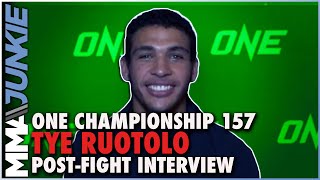 ONE 157 Tye Ruotolo postfight interview [upl. by Vharat]