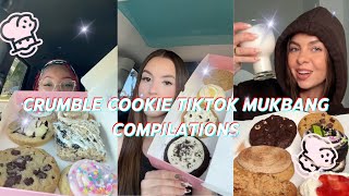 20 Min of Crumbl Cookie ASMR Mukbang TikTok Compilation [upl. by Oetam135]