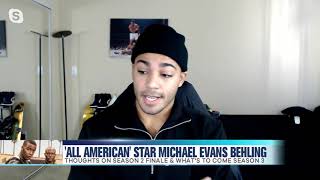 Michael Evans Behling Talks All American Season 2 Finale [upl. by Rezeile684]