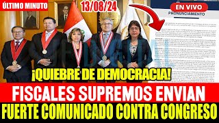 🔴ESTE ES EL MENSAJE DE FISCALES SUPREMOS ARREMETIENDO CONTRA CONGRESO POR quotQUIEBRE ORDEN DEMOCRATICO [upl. by Joselyn]