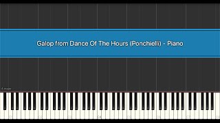 Galop from Dance Of The Hours Ponchielli  Piano Synthesia Piano Tutorial [upl. by Wina449]