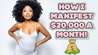 How I PRACTICALLY MANIFEST 20k a month 💰 EASILY [upl. by Fulbert31]