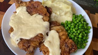 The Best CHICKEN FRIED STEAK amp GRAVY  COUNTRY FRIED STEAK RECIPE w MASHED POTATOES [upl. by Ubald]