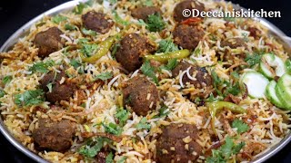 Kofta Biryani Recipe By Deccanis Kitchen Kofte ki Biryani [upl. by Sunda]