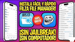 Como instalar Filza en IOS 17 sin jalbreak sin necesidad de una pc [upl. by Bricker489]