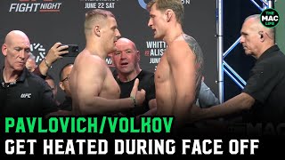 Sergei Pavlovich and Alexander Volkov get heated during Final Face Off [upl. by Aihtak]