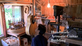 Japanese Handmade Acoustic Guitar Building [upl. by Ayotak]