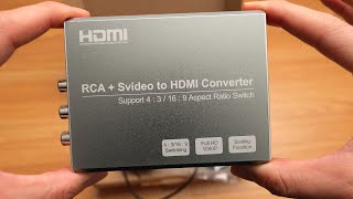 RCA Svideo to HDMI Converter with  Hi8mm Camcorder Digitizing Workflow [upl. by Jacy595]