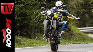 Yamaha XSR700 Test 2016  Motorrad Quartett  Action Onboard Details [upl. by Anyad]