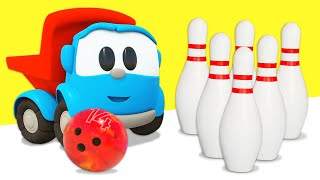 Leo and friends play bowling New episodes of Leo the truck cartoon for kids Cartoon cars for kids [upl. by Aiekat337]