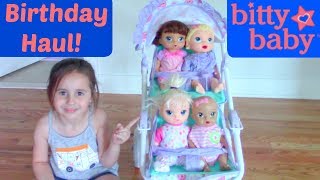 Baby Doll Birthday Haul Bitty Baby  ThePlusSideOfThings [upl. by Auhs]