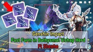 Bathysmal Vishap Herp New Mini Boss Fast Farm ft Shenhe  Genshin Impact [upl. by Nodarb]