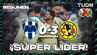 Resumen y goles  Monterrey 03 América  AP2023J14  Liga Mx  TUDN [upl. by Isus]