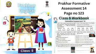 The Formative Assessment 14 ll class 8 English ll Rajasthan ll Prakhar English Workbook llRKSMBK [upl. by Laram]