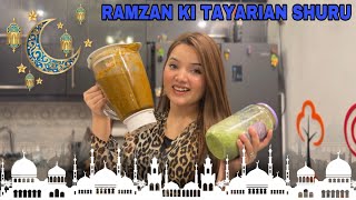 RAMZAN KI TAYARI SHURU🕌CHATNIYO KI RECIPE BATA DI  VLOG BY RABEECA KHAN ramadanonshorts2024 [upl. by Noni]