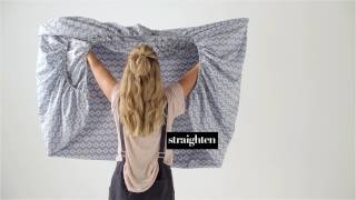 How To Fold A Fitted Sheet  Linen House [upl. by Enirehtacyram]