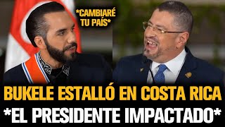 BUKELE ESTALLÓ EN COSTA RICA Y DEJÓ IMPACTADO AL PRESIDENTE [upl. by Asiulairam]